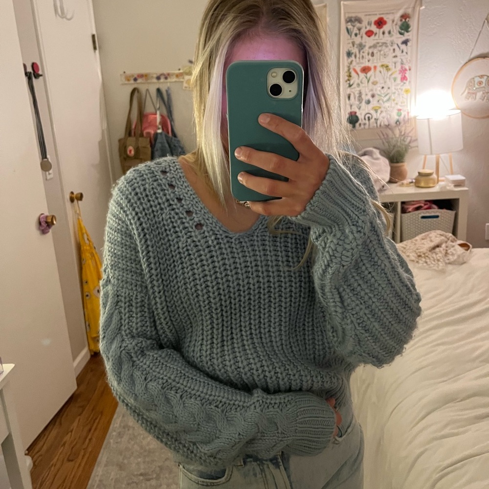 Pacsun blue knit sweater